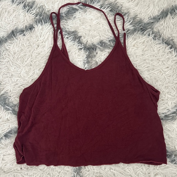 BRANDY MELVILLE - One Size Maroon Loose Tank - Picture 3 of 5